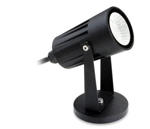 LED 1 Light Outdoor Wall Light & Spike Spot Black IP44