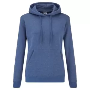 Fruit Of The Loom Ladies Lady Fit Hooded Sweatshirt / Hoodie (2XL) (Heather Royal)