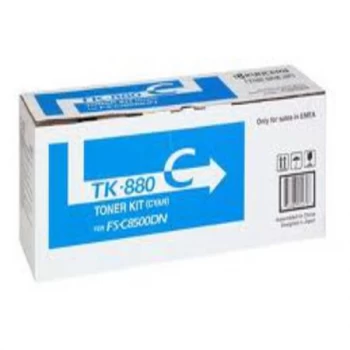 Kyocera TK880C Cyan Laser Toner Ink Cartridge