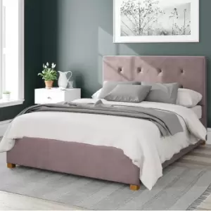 Presley Plush Velvet Ottoman Bed Frame Blush (Pink)