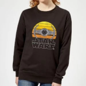 Star Wars Sunset Tie Womens Sweatshirt - Black - XXL