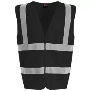 PRO RTX High Visibility Unisex Waistcoat (XXL) (Black) - Black