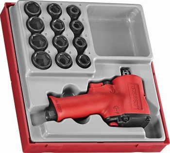 Teng Tools TTDAWM13M 13 Piece 1/2" Drive Mini Impact Wrench & Socket Set