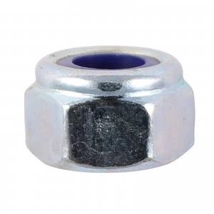 Nylon Lock Nuts Bright Zinc Plated M12 Pack of 100