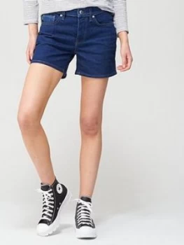 Superdry Mid Rise Slim Short - Dark Blue , Dark Blue, Size 26, Women