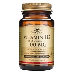 Solgar Vitamin B2 Riboflavin 100 mg Vegetable Capsules 100 capsules