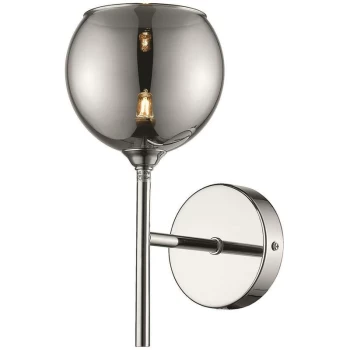 1 Light Wall Light Chrome, with Glass Shade, G9 - Spring Lighting