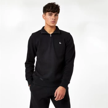 Jack Wills Quarter Zip Sweatshirt - Black