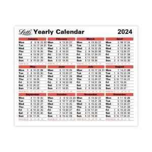 Letts System Desk Calendar Refill 2024 LTSDC24