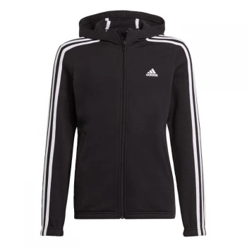 adidas Essentials 3-Stripes Full-Zip Hoodie Kids - Black / White