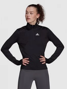 adidas Own The Run 1/2 Zip Top - Black Size M Women