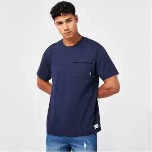 Firetrap Slub T Shirt Mens - Blue