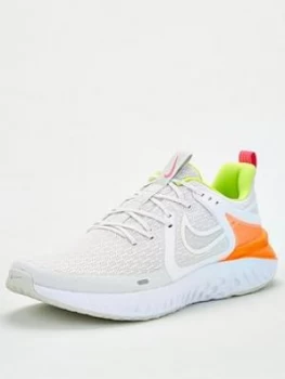 Nike Legend React 2 - White/Orange , White/Orange, Size 7, Women