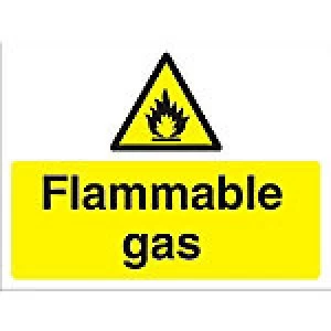 Warning Sign Flammable Gas PVC 45 x 60 cm