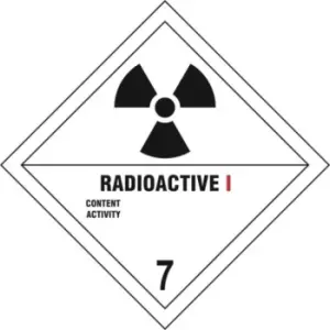 Radioactive I 7 - Self Adhesive Sticky Sign Diamond (200 x 200mm)