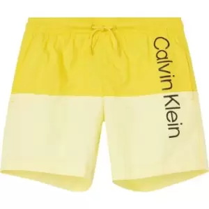 Calvin Klein Colour Block Swim Shorts Junior Boys - Yellow