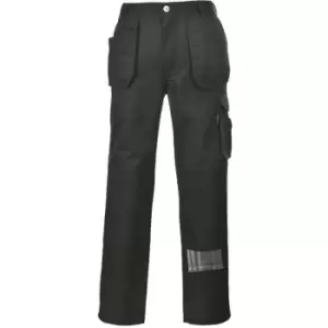 Portwest Mens Slate Holster Work Trousers (L R) (Black) - Black