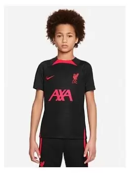 Nike Liverpool Fc Junior 22/23 Strike Short Sleeved Tee, Black, Size L