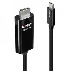 Lindy 43262 video cable adapter 2m USB Type-C HDMI Type A (Standard) Black