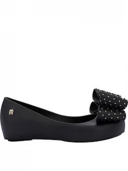 Mini Melissa Kids Ultragirl Dot Bow Shoes - Black