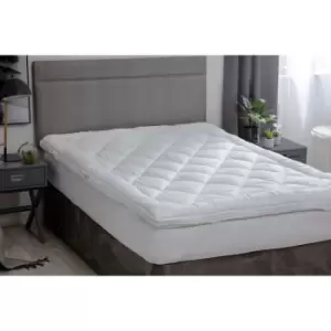 Hotel Premium Micron Cluster Filled Dual Layer Mattress Topper Super King