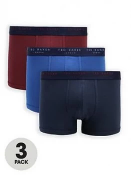 Ted Baker 3 Pack Mixed Trunks - Multi, Size L, Men