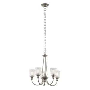 Waverly 5 Light Chandelier, Classic Pewter, E27