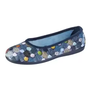 Sleepers Womens/Ladies Samira Ballerina Slippers (5 UK) (Blue)