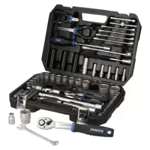 Draper HI-TORQ&amp;#174; Metric Socket Set, 1/4" & 1/2" Sq. Dr. (83 Piece)