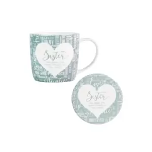 Said with Sentiment Sister Mug and Coaster Gift Set