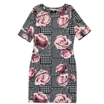 Firetrap Bodycon AOP Dress Junior Girls - Rose Check