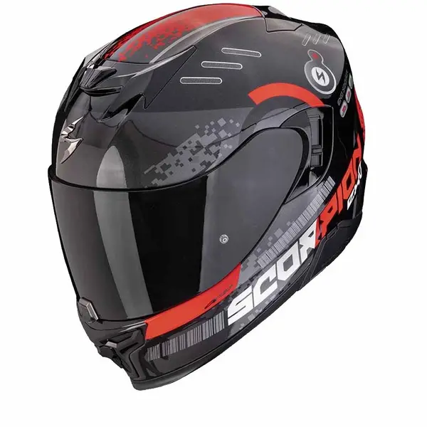 Scorpion Exo-520 Evo Air Titan Metal Black Red Full Face Helmet XL