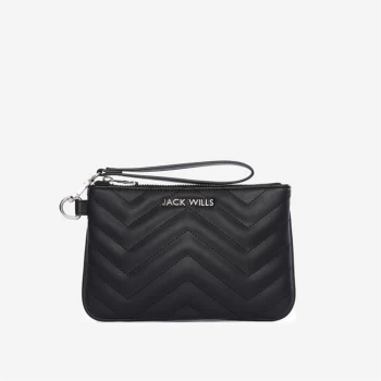 Jack Wills Small Zip Clutch Bag - Black