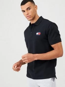 Tommy Jeans Tommy Badge Polo Shirt - Black