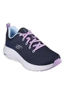 Skechers Vapor Foam Engineered Mesh Lace-up - Navy Mesh/lavender Trim, Navy, Size 3, Women