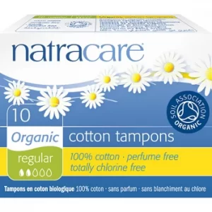 Natracare Organic Cotton Non-Applicator Tampons (packs of 10) (Regu...