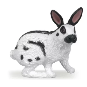 PAPO Farmyard Friends English Spot Papillon Rabbit Toy Figure, Three Years or Above, Black/White (51025)