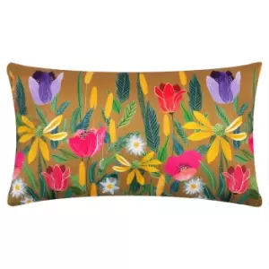 Wylder Nature House Of Bloom Celandine Outdoor Boudoir Cushion Saffron Yellow