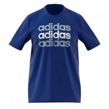 adidas QT T Shirt Mens - Blue Repeat