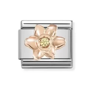 Nomination Classic Rose Gold Daffodil Charm