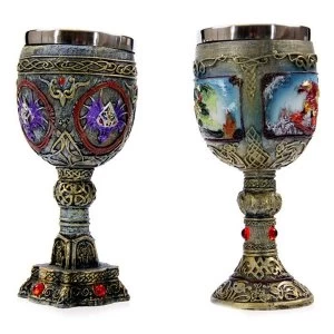 Decorative Coloured Dragon Fantasy Goblet (1 Random Supplied)