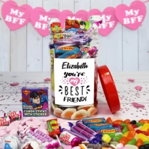 Personalised Best Friend Sweet Jar