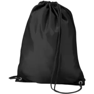 Quadra Gymsac Shoulder Carry Bag - 7 Litres (Pack of 2) (One Size) (Black)