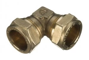 Wickes Brass Compression Elbow - 10mm