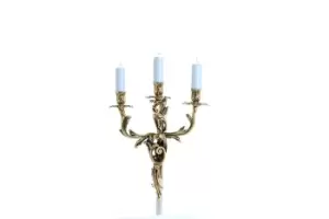 Louis Polished Brass Candle Wall Lamp