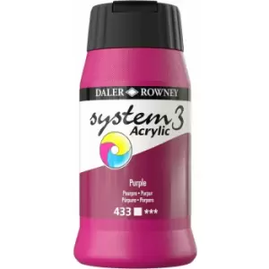 Daler Rowney System 3 Acrylic Paint Purple (500ml)