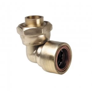 Wickes Copper Pushfit Bent Tap Connector - 1/2" x 15mm