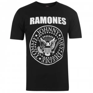 Official Ramones T Shirt Mens - Seal Black