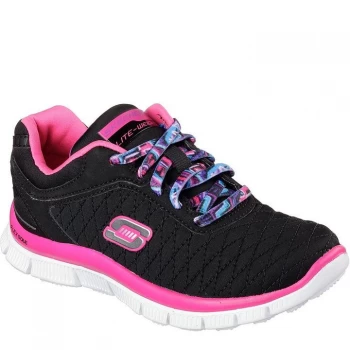 Skechers Appeal Child Girls Trainers - Black/Pink