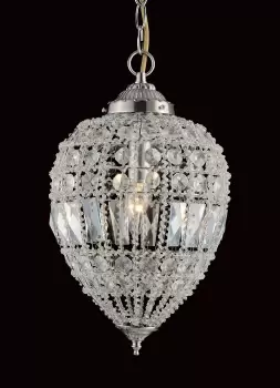 Bombay Beaded Satin Nickel Pendant Pendant Ceiling Light